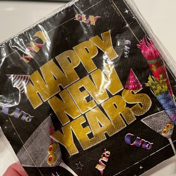 New Year’s Wasabi Tape Rolls and Cocktail Napkins Set (New) (Home/Holiday) - Picture 6 of 10